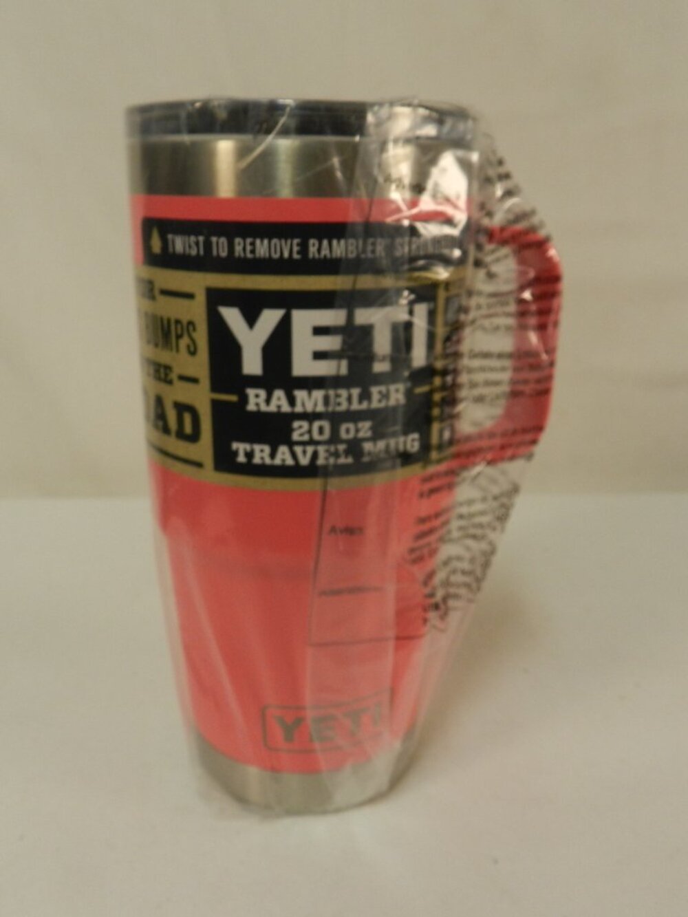YETI Rambler Travel Mug Tropical Pink 20 oz Leak Resistant Hot Cold Sealed NEW
